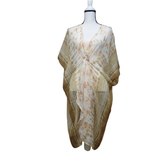 INC International Concepts Tie-Dyed Knot Cover Up, Neutral - Picture 4 of 7